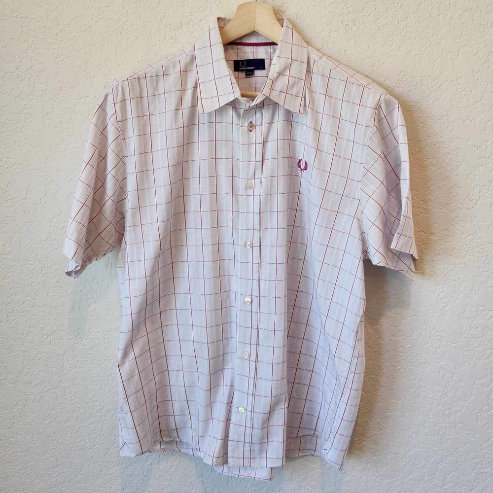 Fred Perry Button Down Shirt Size Large